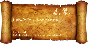 Labáth Norberta névjegykártya
